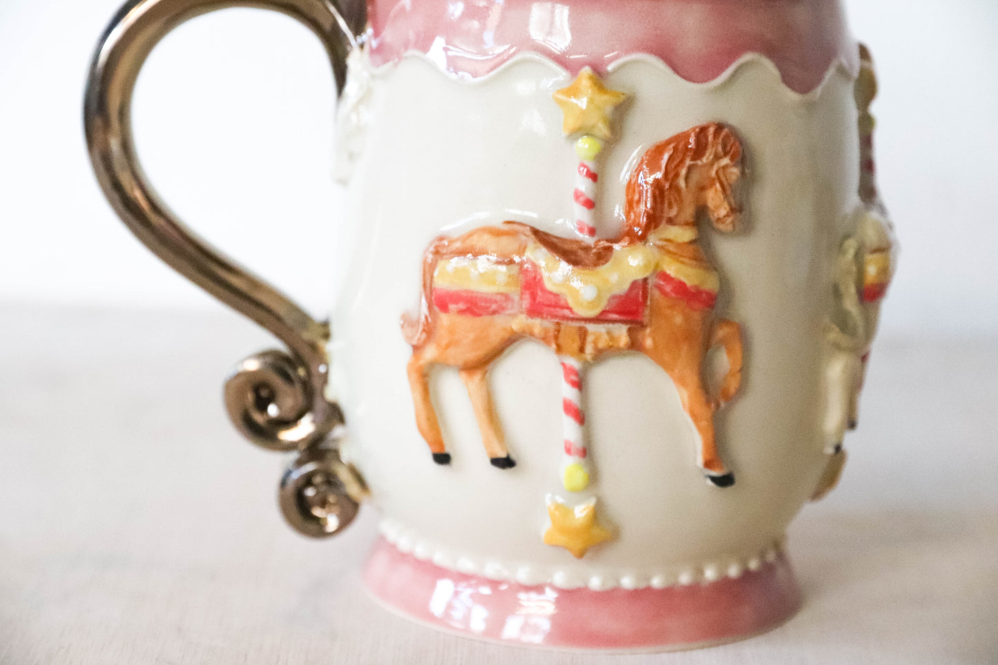 Horse Carousel Stoneware Mug
