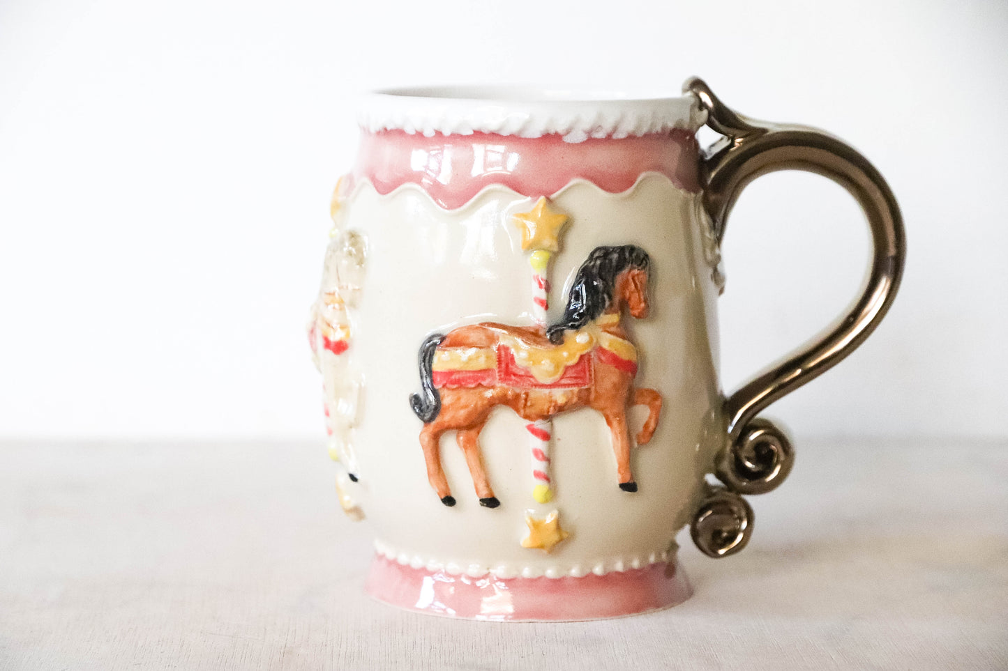 Horse Carousel Stoneware Mug