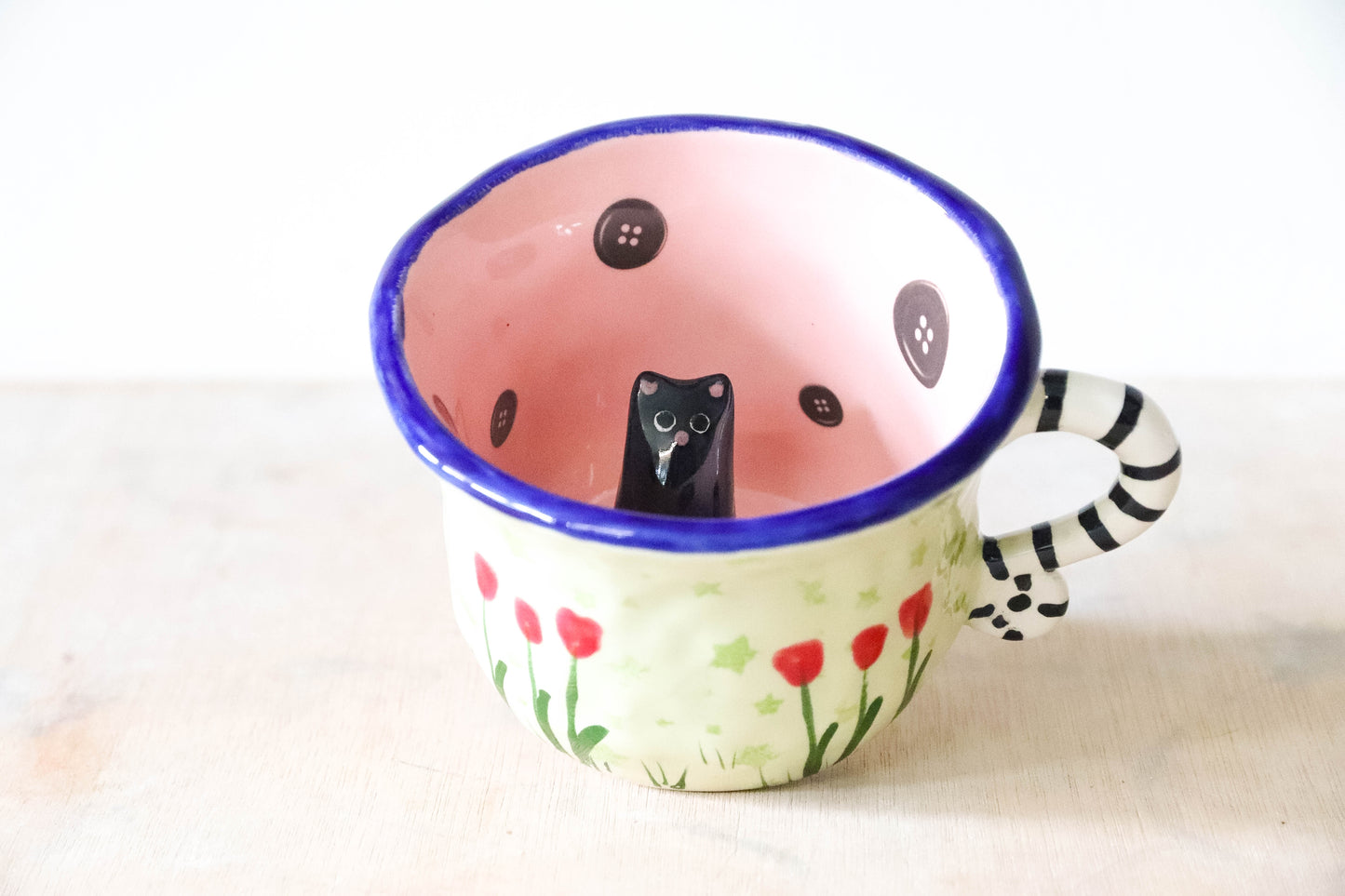Peekaboo Cat Coraline Mug