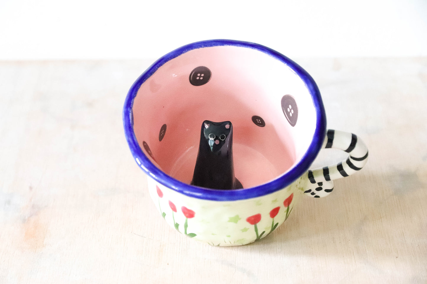 Peekaboo Cat Coraline Mug