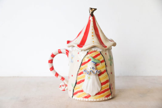 Ghost Clown Tent Stoneware Mug