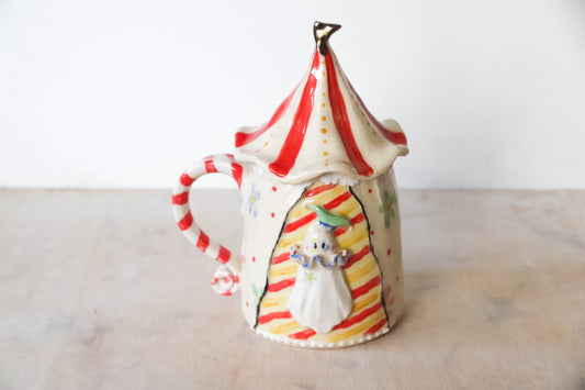 Ghost Clown Tent Stoneware Mug