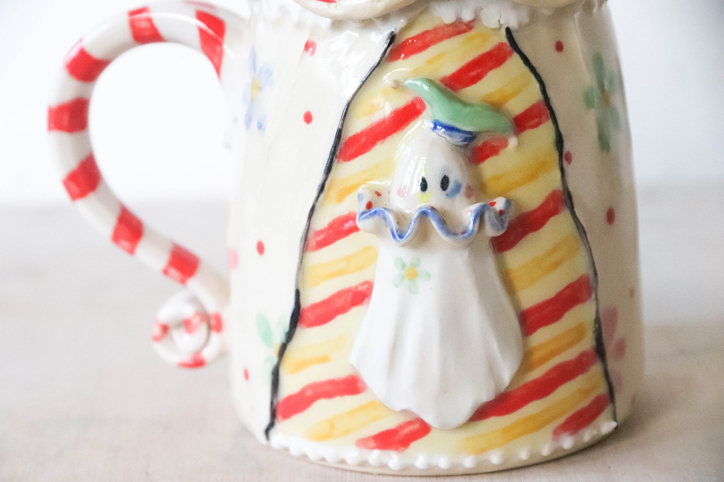 Ghost Clown Tent Stoneware Mug