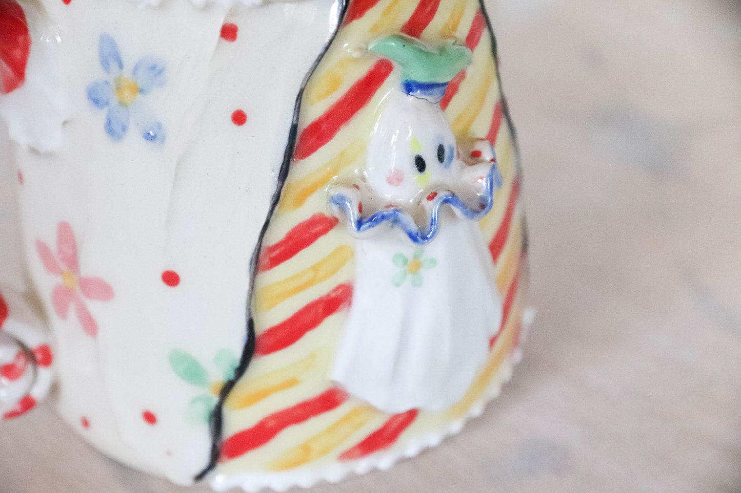 Ghost Clown Tent Stoneware Mug