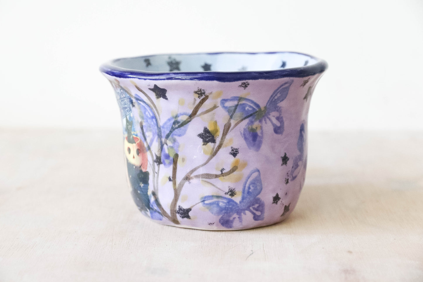 Peekaboo Cat Blue Sabrina Mug