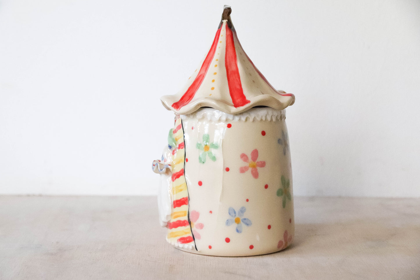 Ghost Clown Tent Stoneware Mug