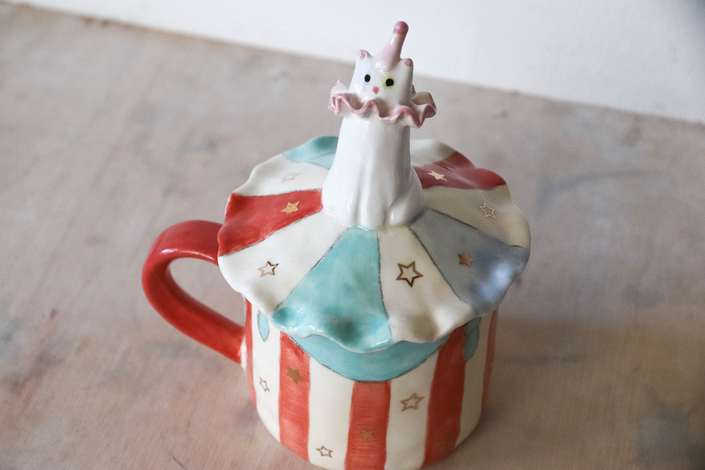 Clown Cat Lidded Mug