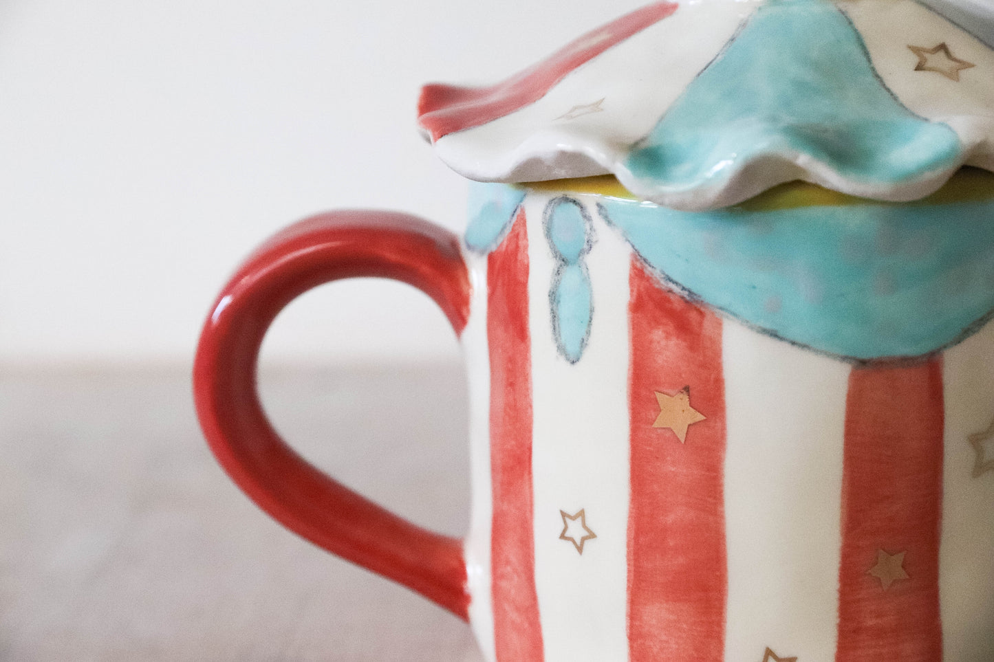 Clown Cat Lidded Mug