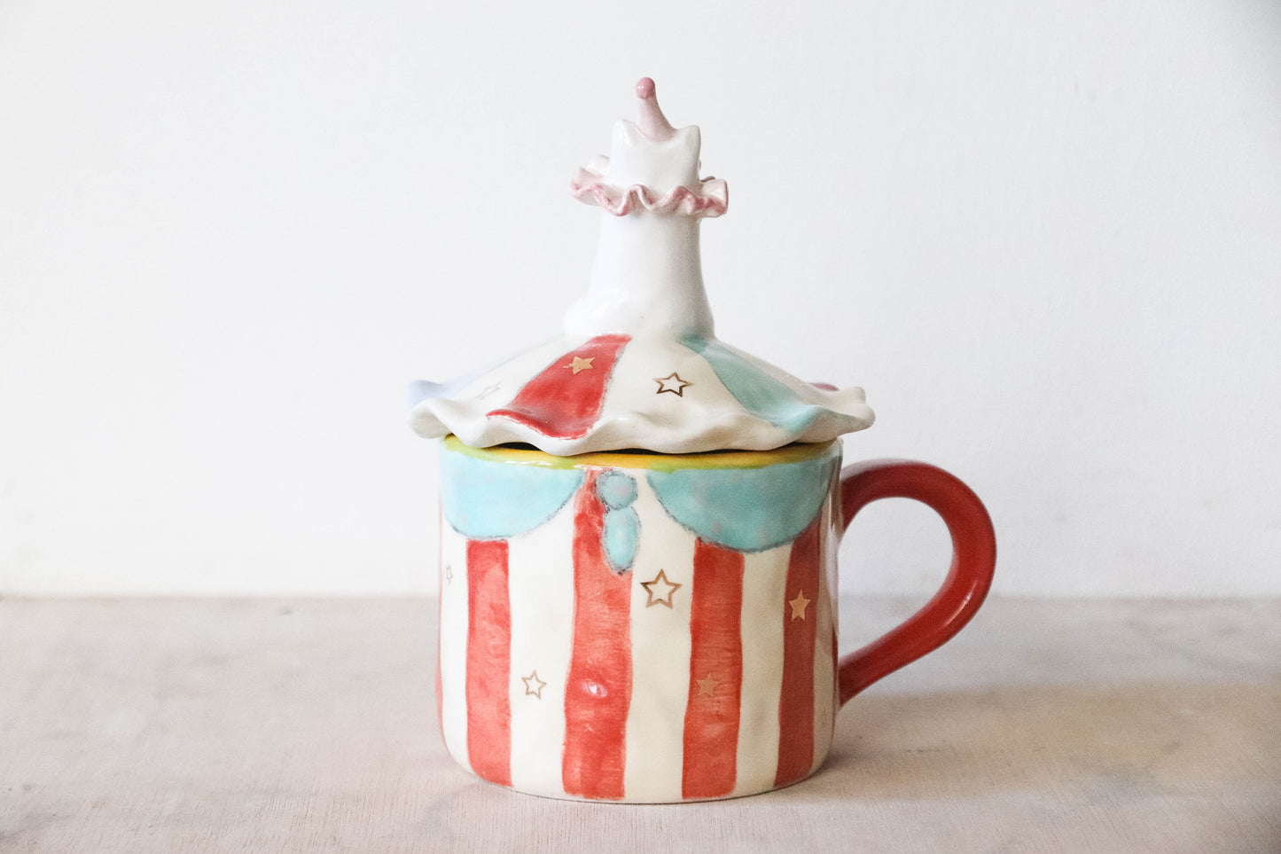 Clown Cat Lidded Mug