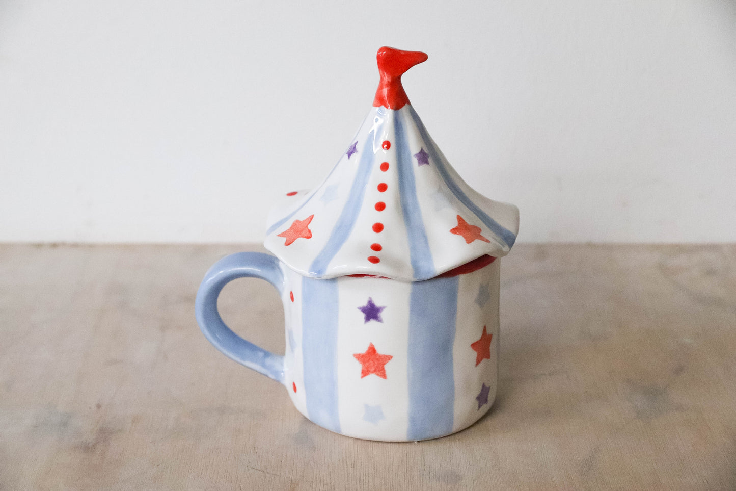 Blue Tent Lidded Mug