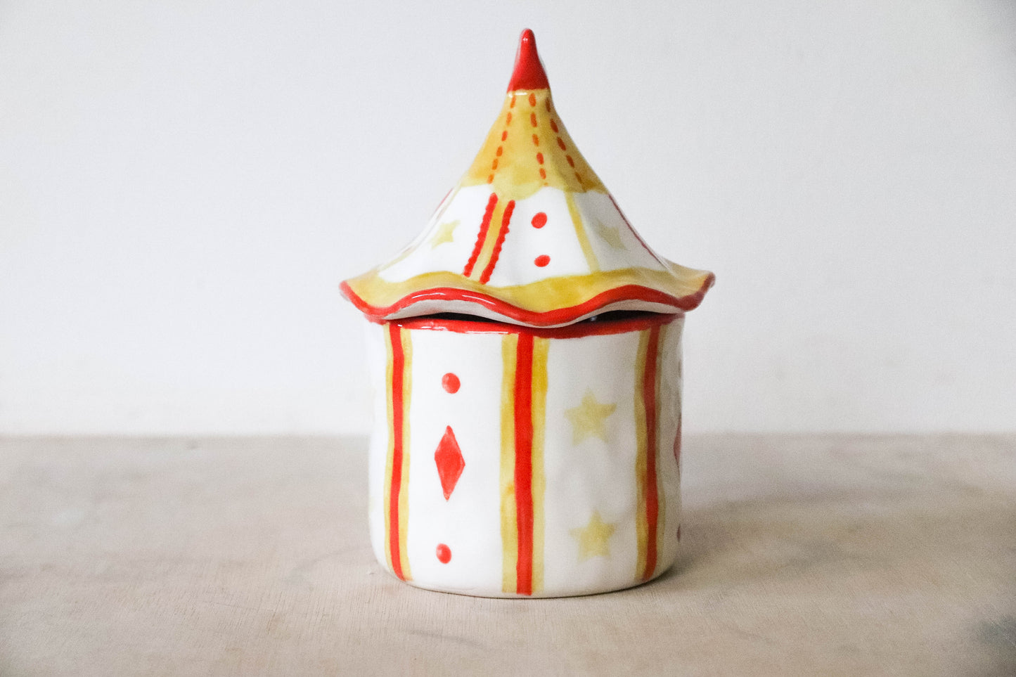 Yellow Tent Lidded Mug
