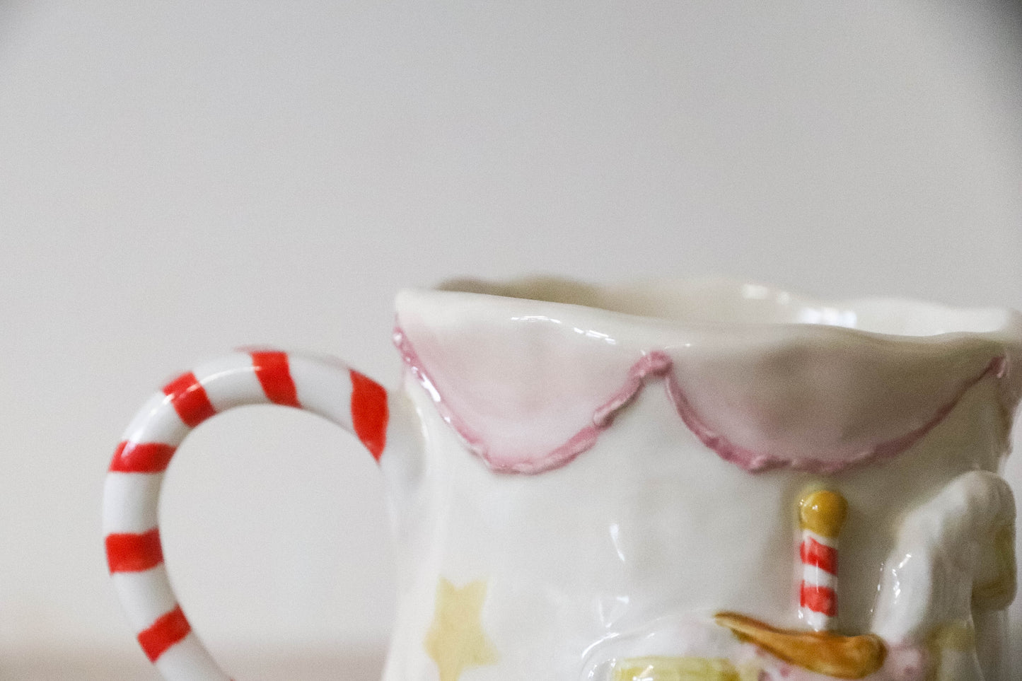 White Carousel Horse Tulip Mug