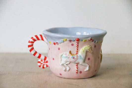 Blue Pink Carousel Mug