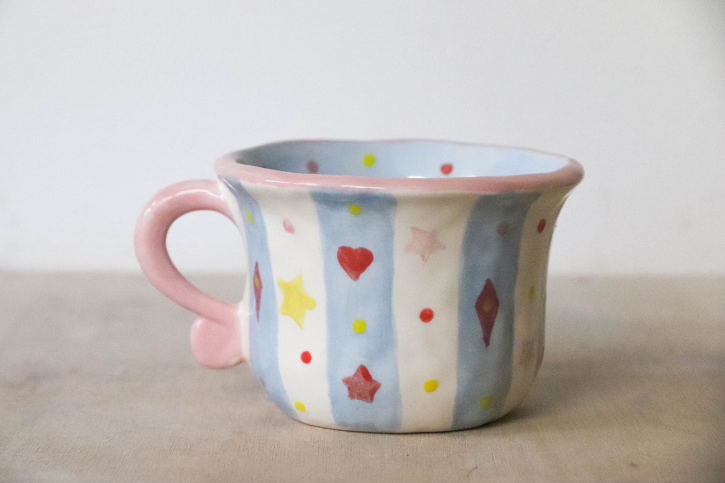 Peekaboo Clown Cat Blue Mug