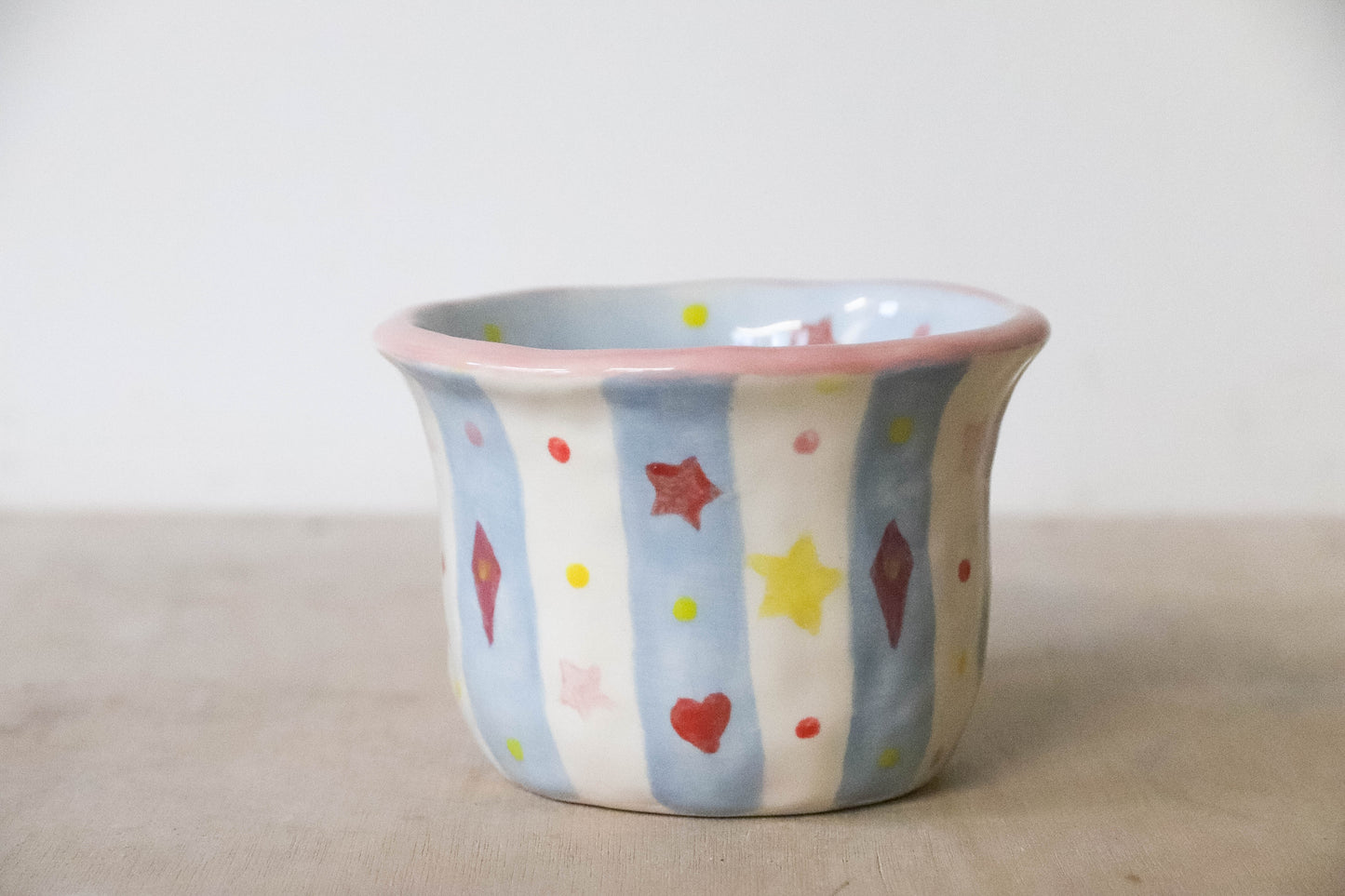 Peekaboo Clown Cat Blue Mug