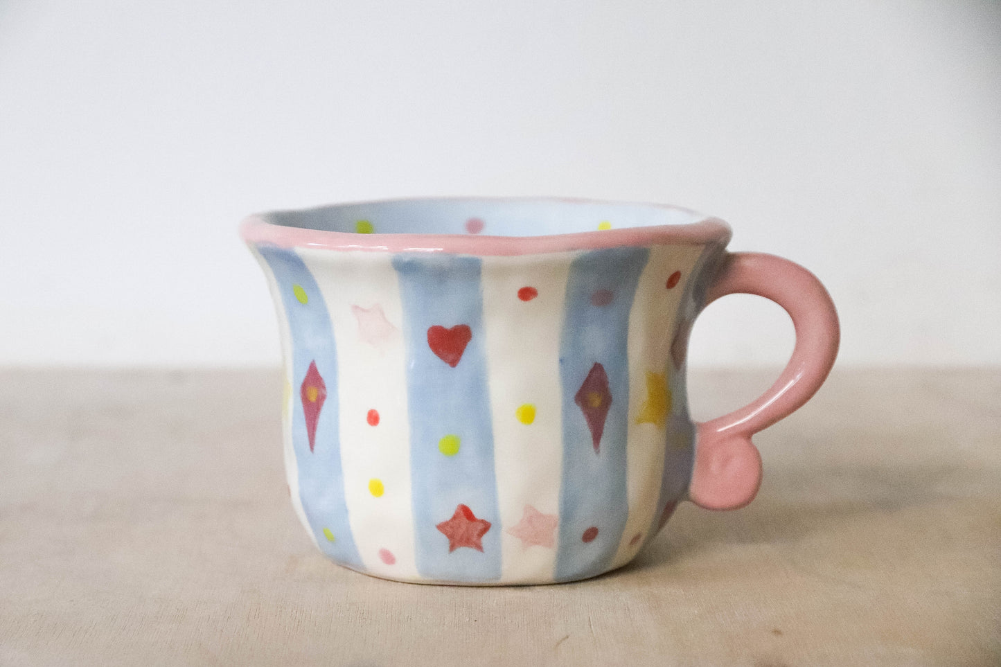 Peekaboo Clown Cat Blue Mug