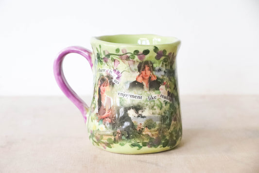 Pride and Prejudice Reading Tulip Mug