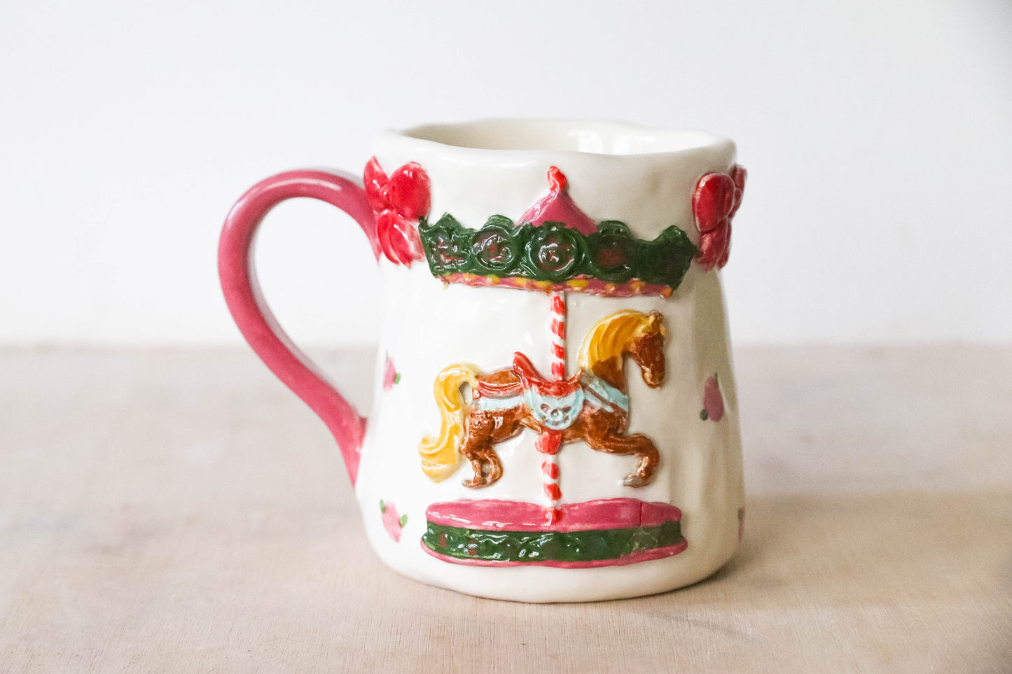 Carousel Brown Horse Tulip Mug - Seconds