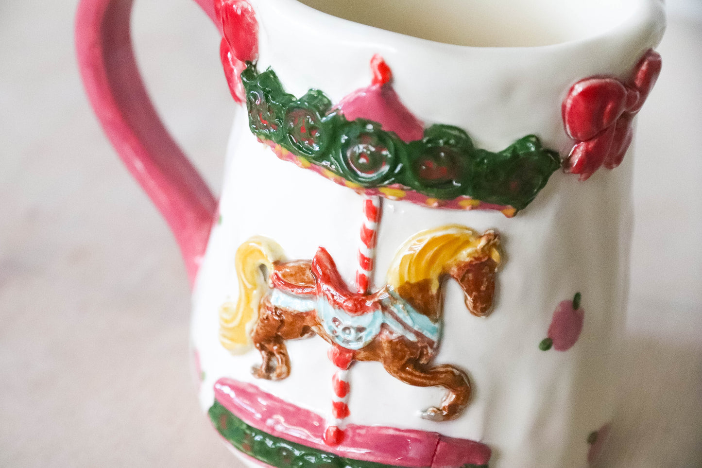 Carousel Brown Horse Tulip Mug - Seconds