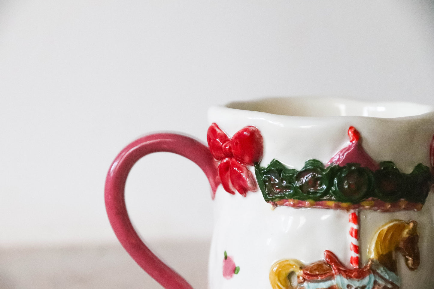 Carousel Brown Horse Tulip Mug - Seconds