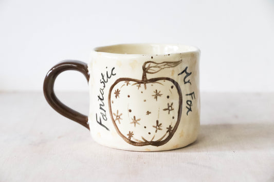 Mr Fox Brown Apple Mug Medium