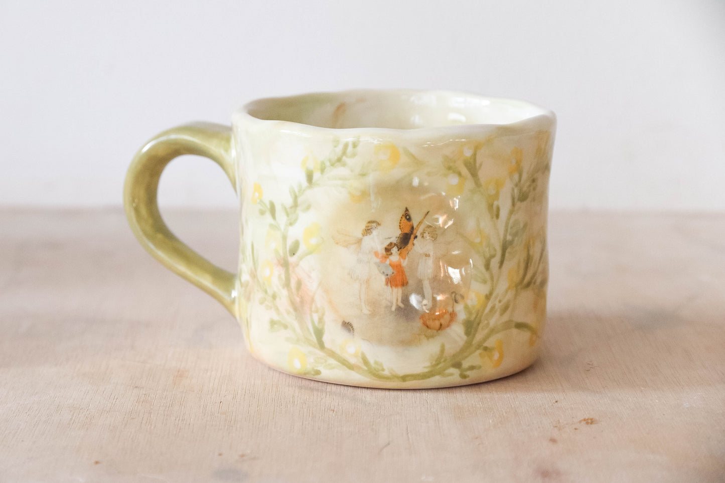 Orange Butterfly Fairy Mug Large