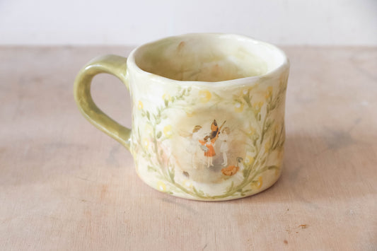 Orange Butterfly Fairy Mug Large