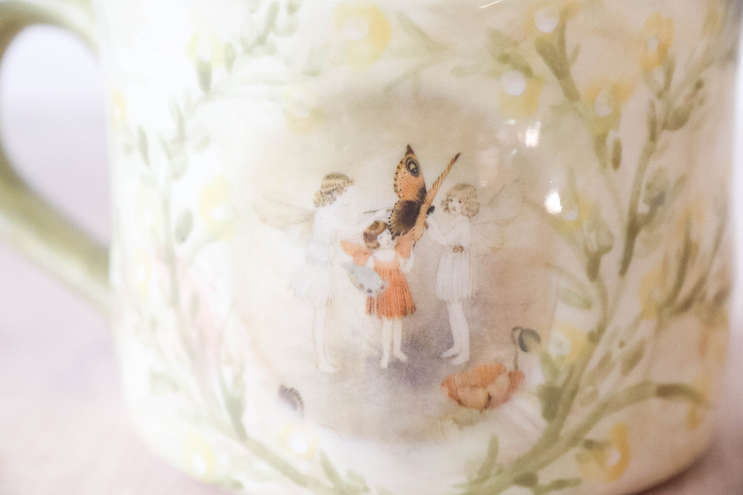 Orange Butterfly Fairy Mug Large