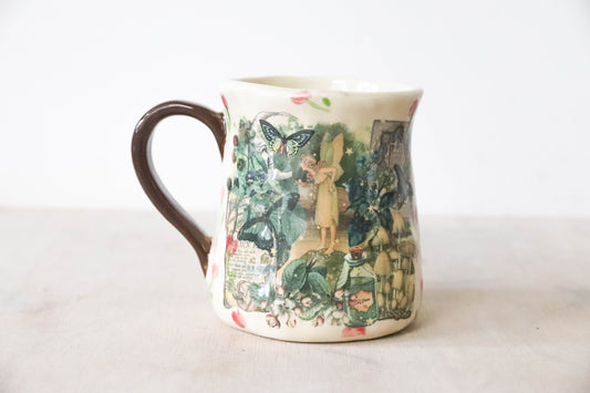 Green Fairy Floral Tulip Mug