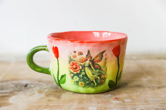 Peekaboo Frog Tulip Fairy Mug