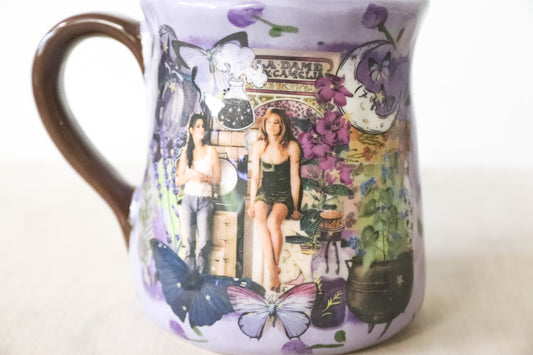 Practical Magic Purple Floral Tulip Mug