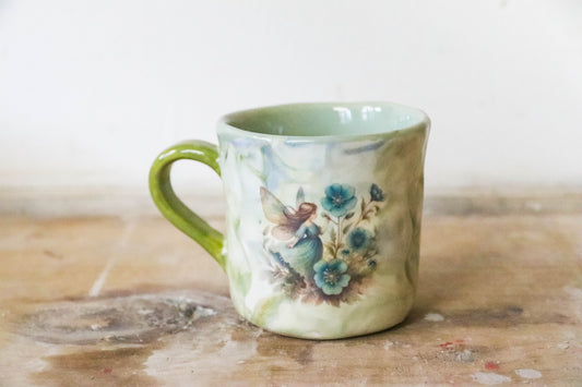 Blue Flower Fairy Small Mug
