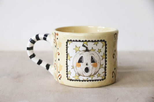 White Pumpkin Patch Cream Mug Large