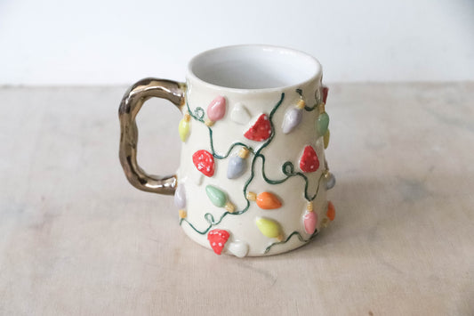 Toadstool Fairy Lights Stoneware Mug