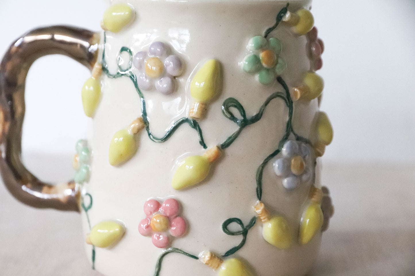 Flower Fairy Lights Stoneware Mug