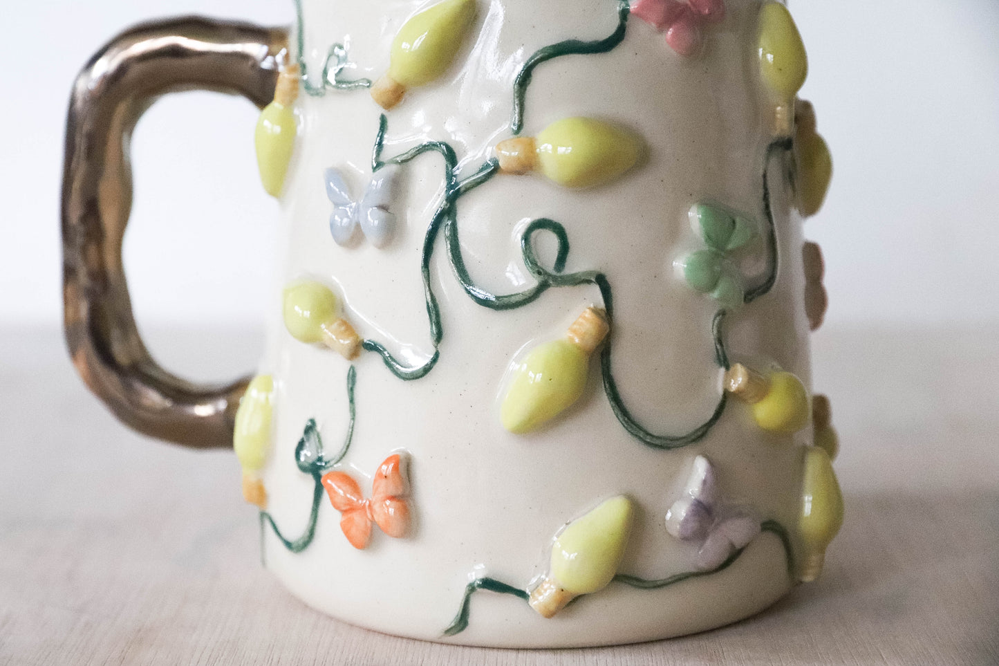 Butterfly Fairy Lights Stoneware Mug