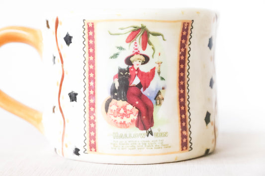 Vintage Halloween Witch Mug Large