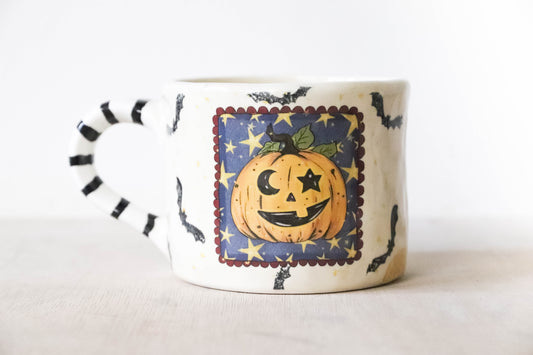 Navy Pumpkin Patch Mug Large