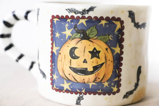 Navy Pumpkin Patch Mug Large