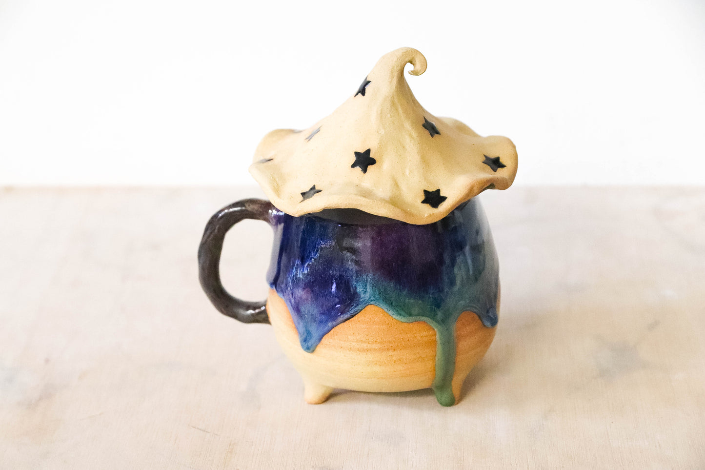 Witch Hat Cauldron Stoneware Mug