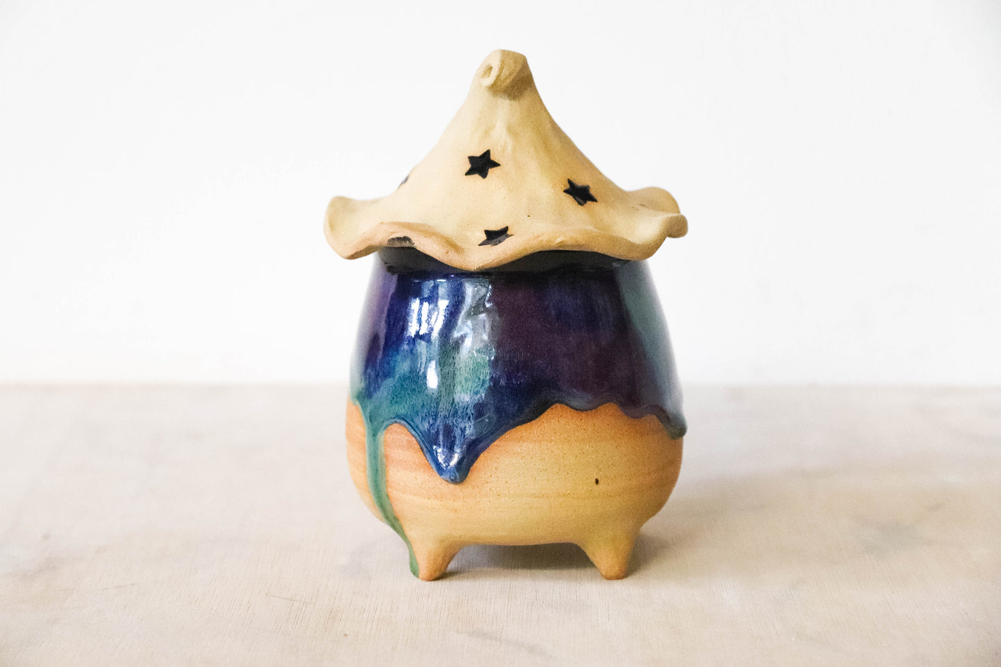 Witch Hat Cauldron Stoneware Mug