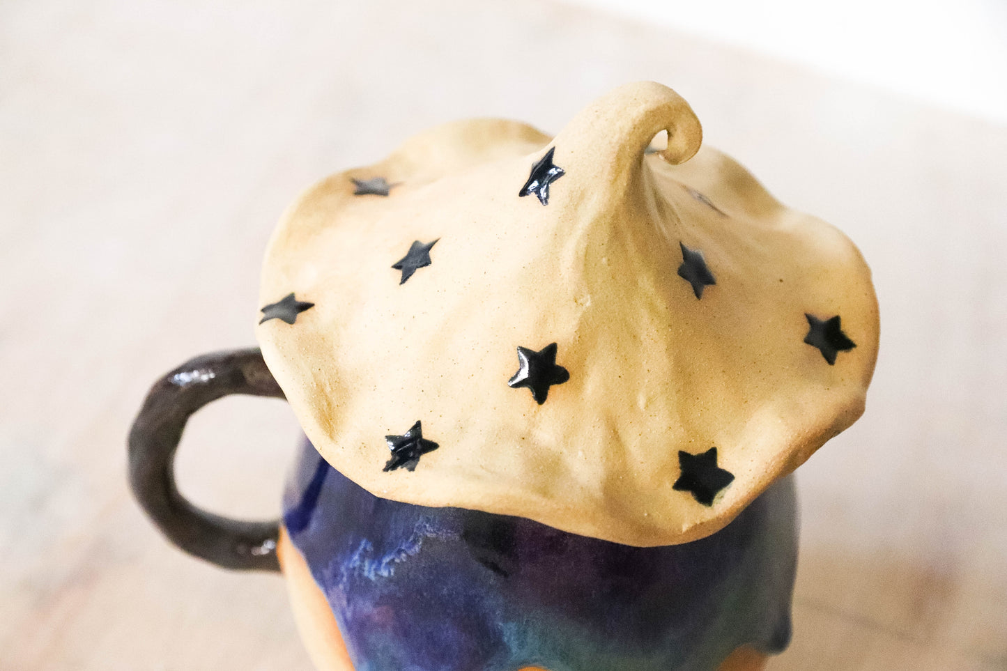 Witch Hat Cauldron Stoneware Mug