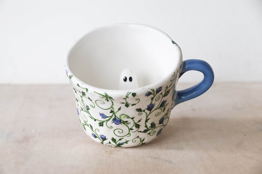 Peekaboo Ghost Floral Mug