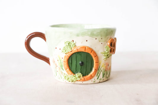 Hobbit House Green Cream Mug