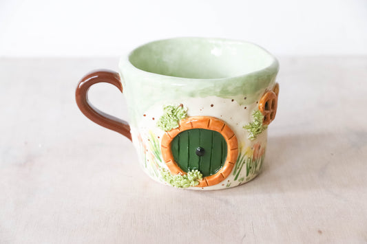 Hobbit House Green Cream Mug