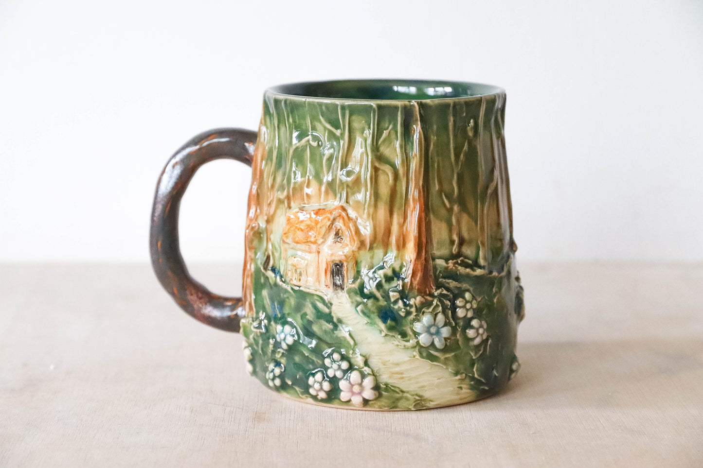 Fairytale Cottage in the Woods Stoneware Mug