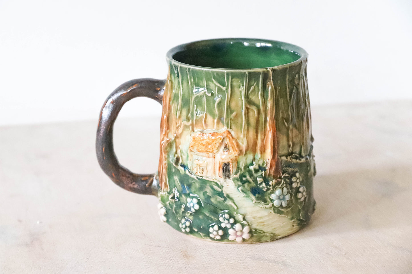 Fairytale Cottage in the Woods Stoneware Mug