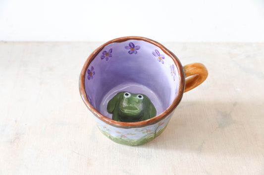 Peekaboo Frog Prince Mug