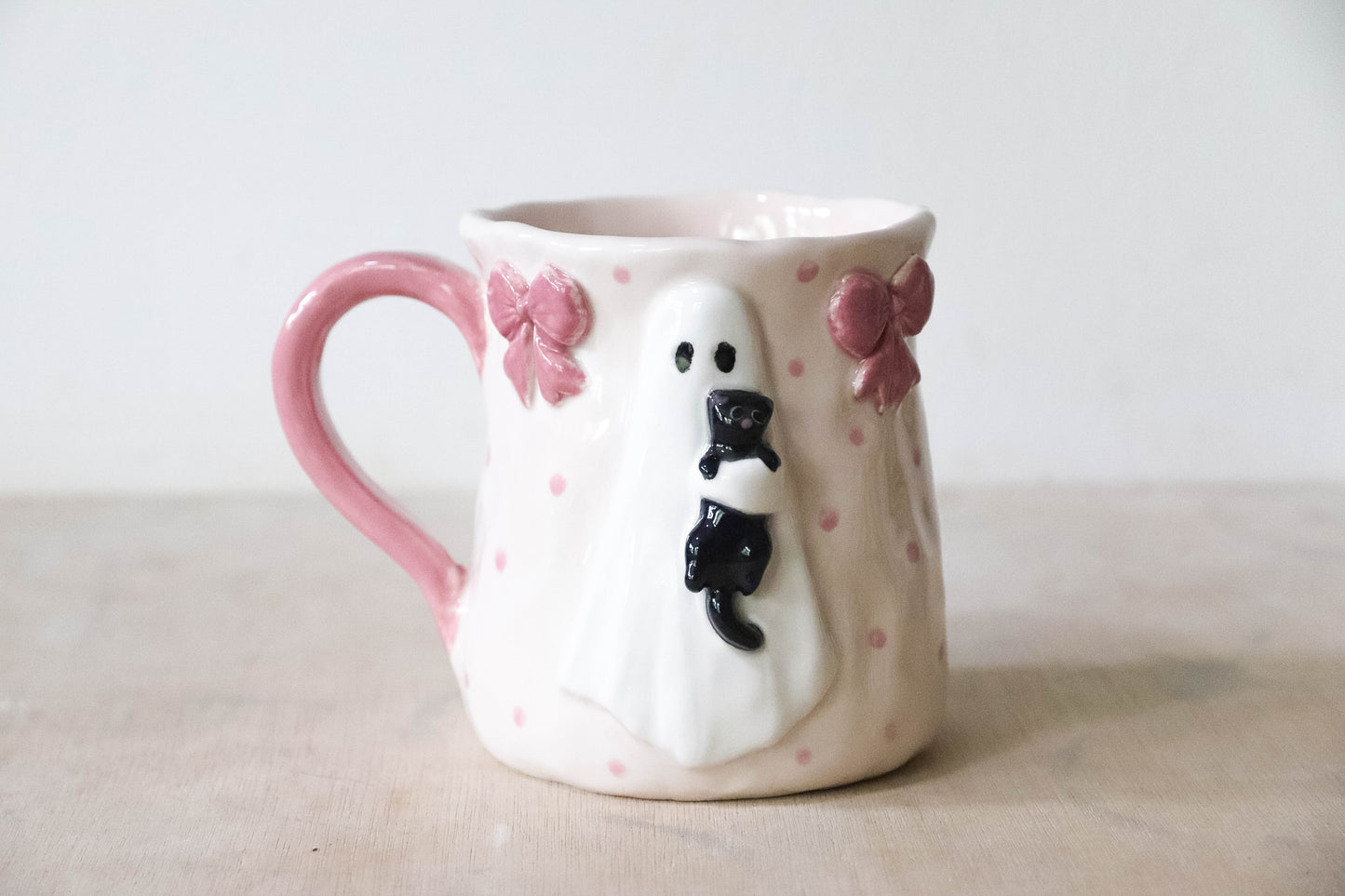 Ghost Cat Tulip Mug