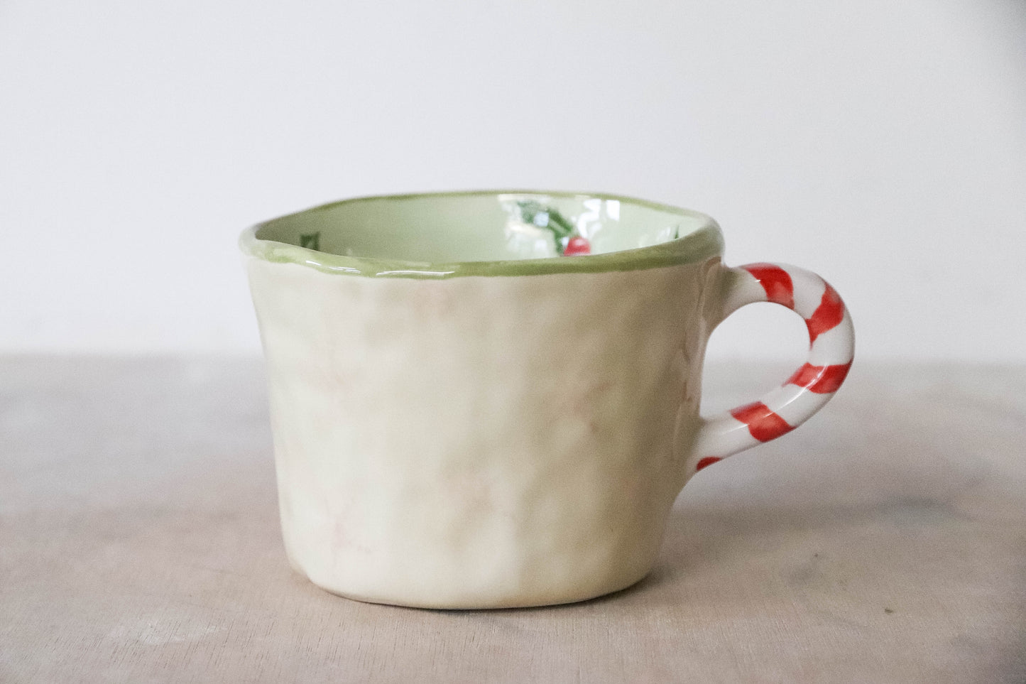 Green and Cream Gingerbread House Mug